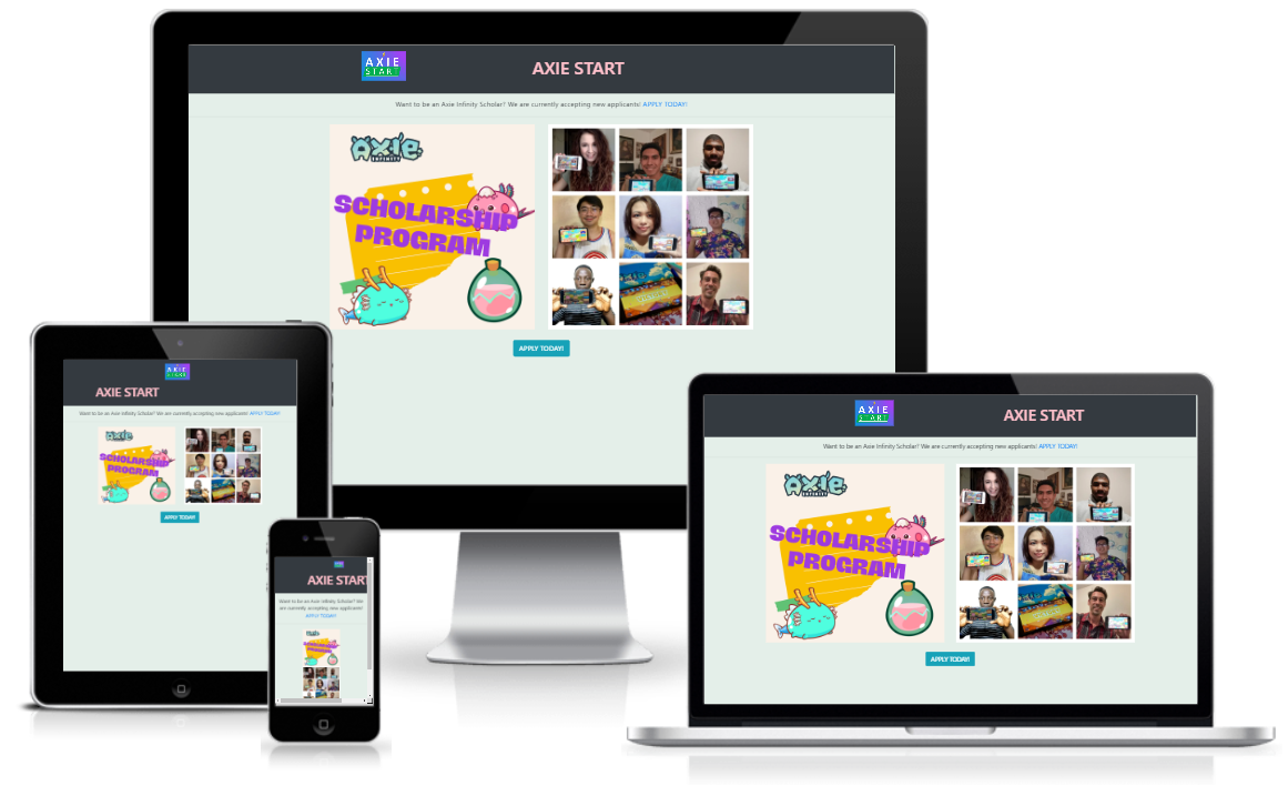 Axie Start website