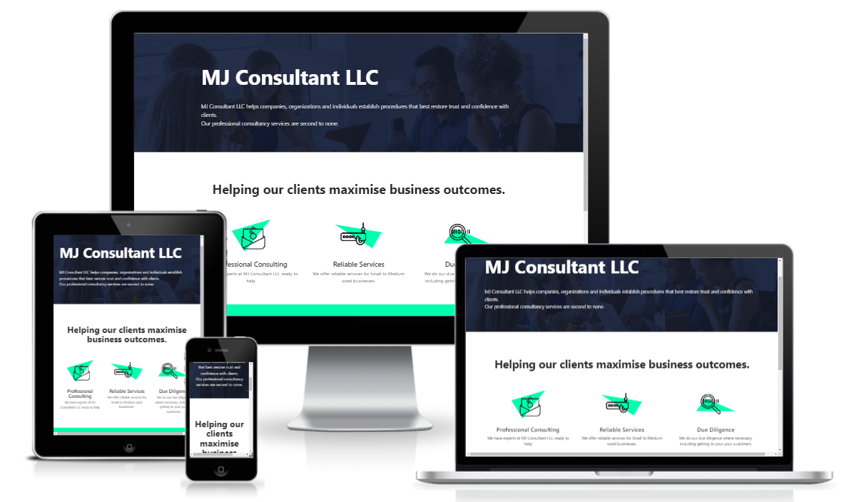 MJ Consultancy website